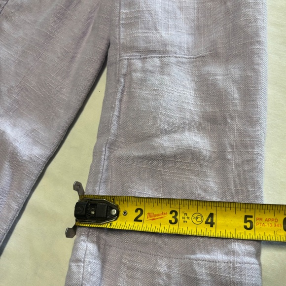 Anthropologie Linen Blend Blazer Jacket Split Back Lilac Women’s Size 12 - Picture 4 of 16